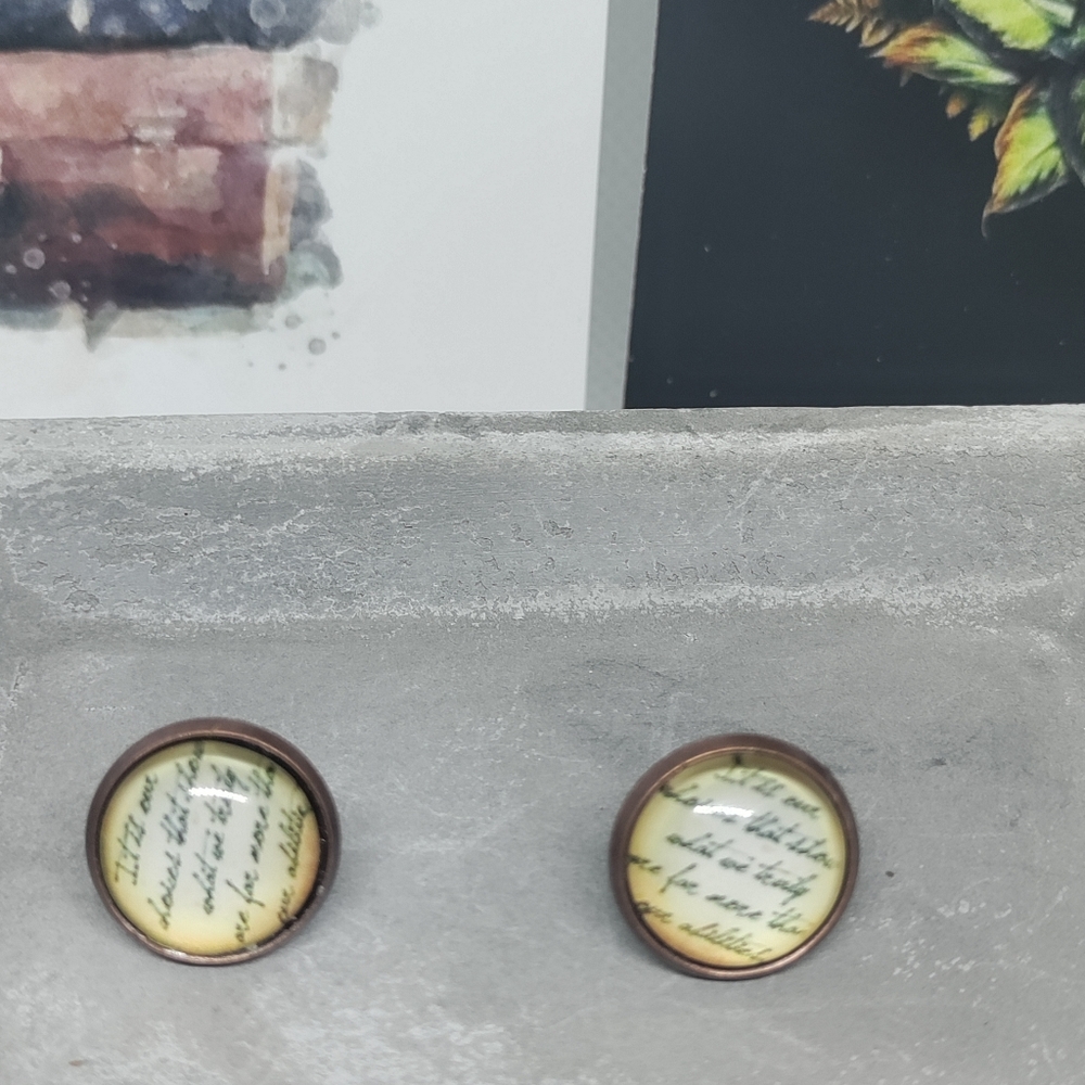 Harry Potter Cabochon stud earrings